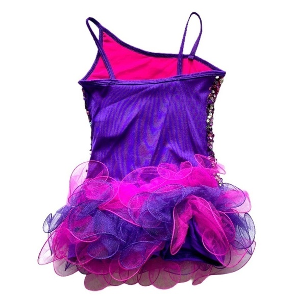 Beautiful dance tutu / skate costume multi sequin - Picture 6 of 9